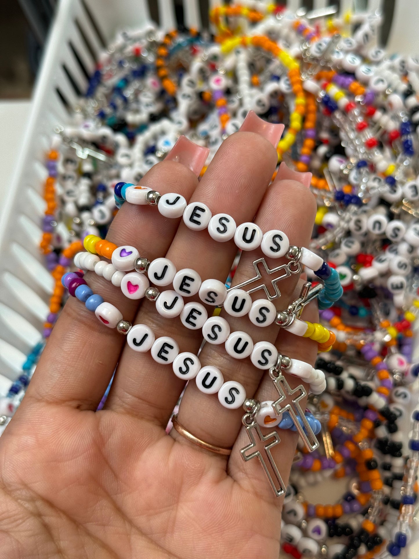 Jesus With Cross Charm Bracelet